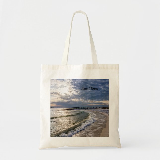 Bolsa Tote Destruin Florida Evening Waves Tote Bag (Frente)