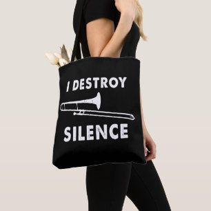 Bolsa Tote Destruo o silêncio - Jogador Trombonista