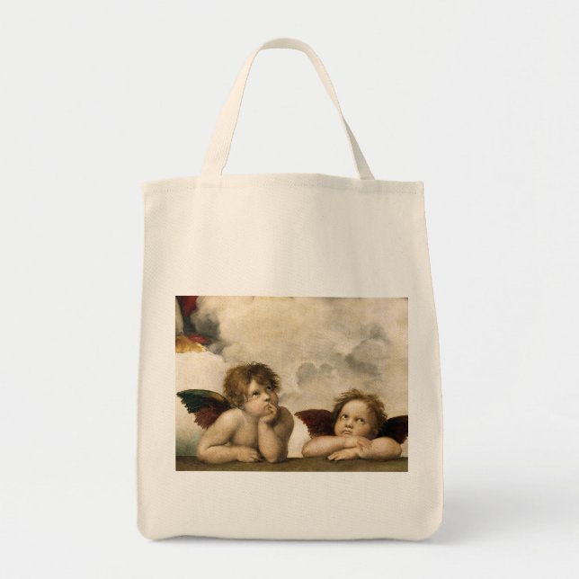Bolsa Tote Detalhe de Sistine Madonna, Raphael (Frente)
