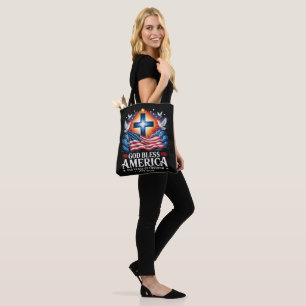 Bolsa Tote Deus Abençoe a América 250 Anos 1776-2026