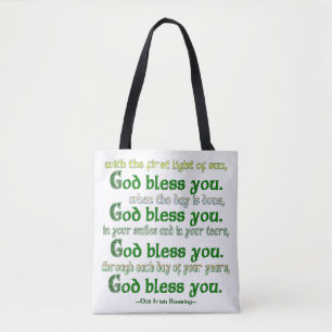 Bolsa Tote Deus Abençoe Você Bênção Irlandesa