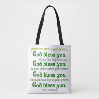 Bolsa Tote Deus Abençoe Você Bênção Irlandesa
