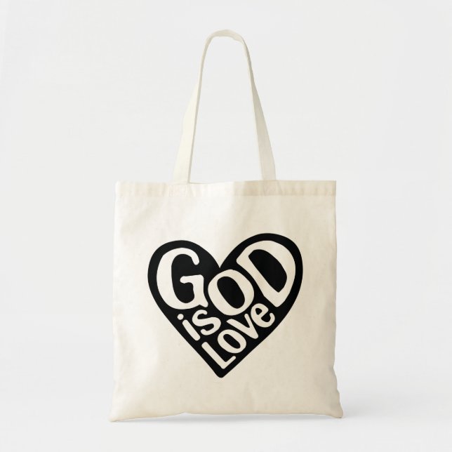 Bolsa Tote Deus ama como Jesus cita Deus Arte Amor Arte (Frente)