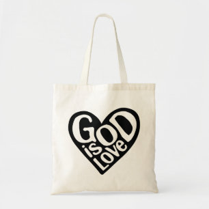 Bolsa Tote Deus ama como Jesus cita gráficos Evangelhos