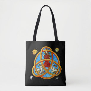 Bolsa Tote Deus da Trindade Medieval, Jesus e Espírito Santo