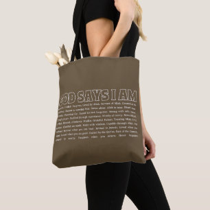 Bolsa Tote Deus Diz Que Eu Sou Forte Fé Muçulmana Inspiradora