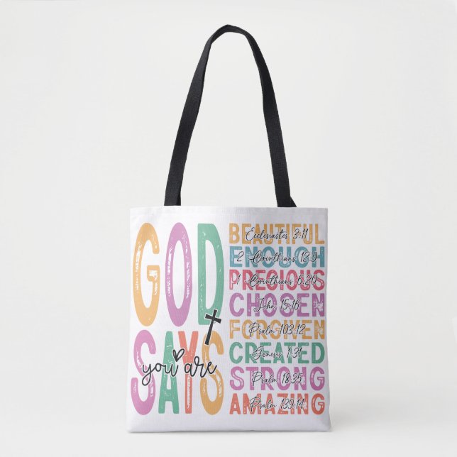 Bolsa Tote Deus Diz Que Você É O Suficiente (Frente)