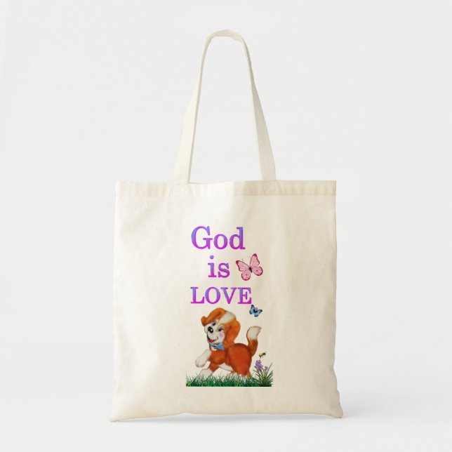 Bolsa Tote Deus é amor (Frente)