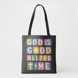 Bolsa Tote Deus é bom O tempo todo Fé retrô
