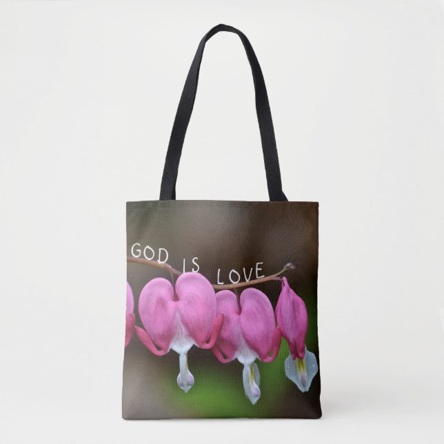 Bolsa Tote Deus é coração de amor (Frente)