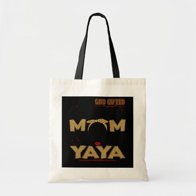 Bolsa Tote Deus Me Deu Dois Títulos Mãe E YAYA Piscar os olho (Frente)