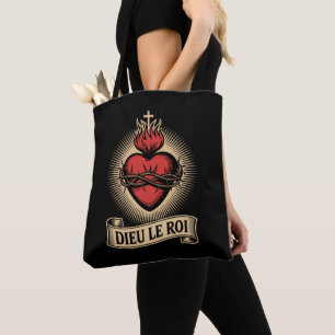 Bolsa Tote Deus, O Rei Monarquista Católico Sagrado Coração