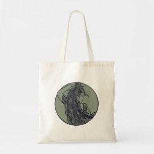 Bolsa Tote Deusa da Terra Bruxa Verde Pagan Druidas Bruxas