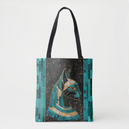 Bolsa Tote Deusa Gato Egípcia Bastet - Arte Mosaica