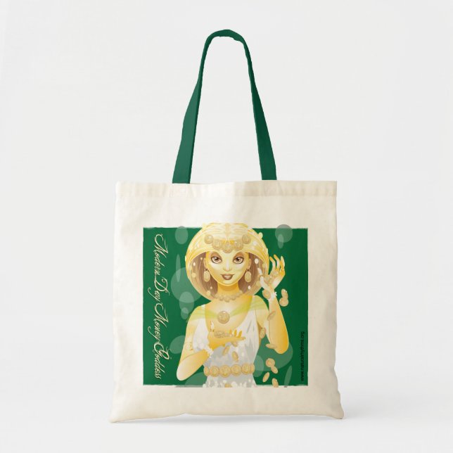 Bolsa Tote Deusa moderna do dinheiro do dia - saco (Frente)