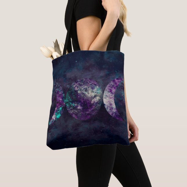Bolsa Tote Deusa Tripla da Lua Universo Lua (Close Up)