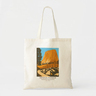 Bolsa Tote Devils Tower National Monument Wyoming Vintage