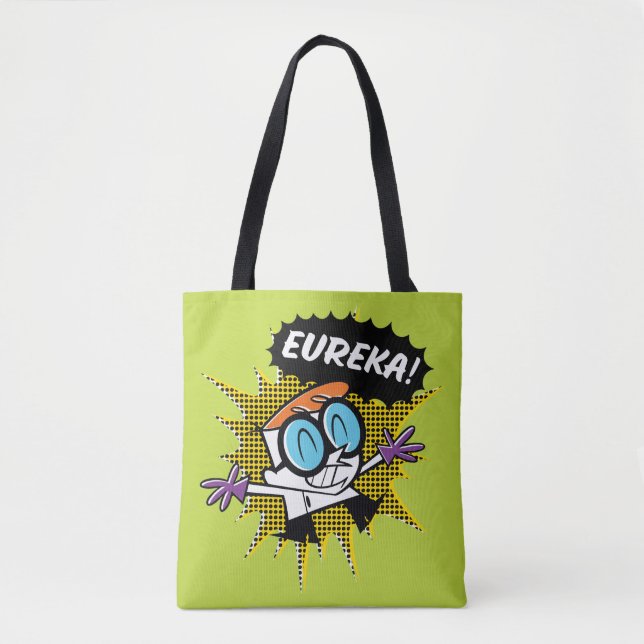 Bolsa Tote Dexter "Eureka!" Halftone Callout Graphic (Frente)
