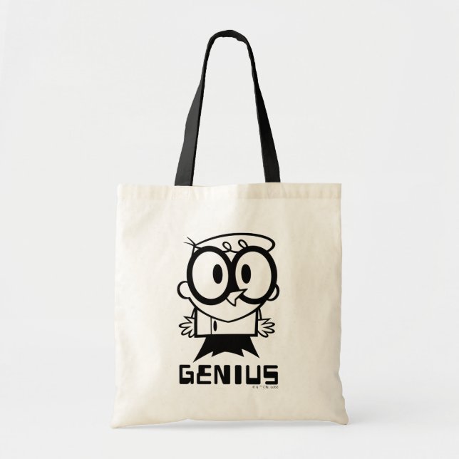 Bolsa Tote Dexter "Genius" - Gráfico de Contorno (Frente)