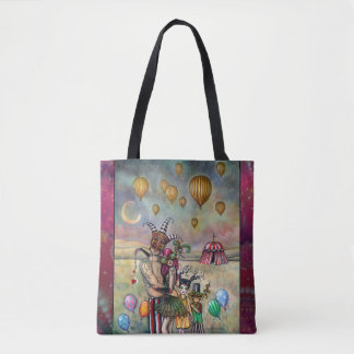 Bolsa Tote Dez de Copas Tarot Arte Fantasia por Molly Harriso