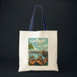 Bolsa Tote Dhaka Bangladesh Illustration Viagem Art Vintage<br><div class="desc">Dhaka retro vetor viagem design. Dhaka,  a movimentada capital de Bangladesh,  é uma cidade de contrastes,  misturando a rica história Mughal,  a vibrante vida nas ruas e o desenvolvimento moderno.</div>