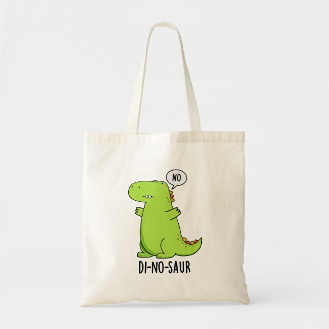Bolsa Tote Di-no-sauro Piadas engraçadas de dinossauros  (Frente)