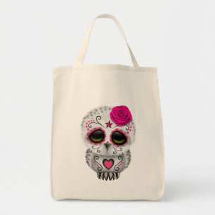 Bolsa Tote Dia cor-de-rosa bonito da coruja inoperante do