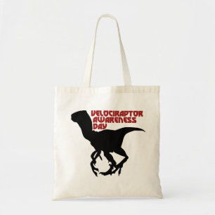 Bolsa Tote Dia da Consciência do Velociraptor