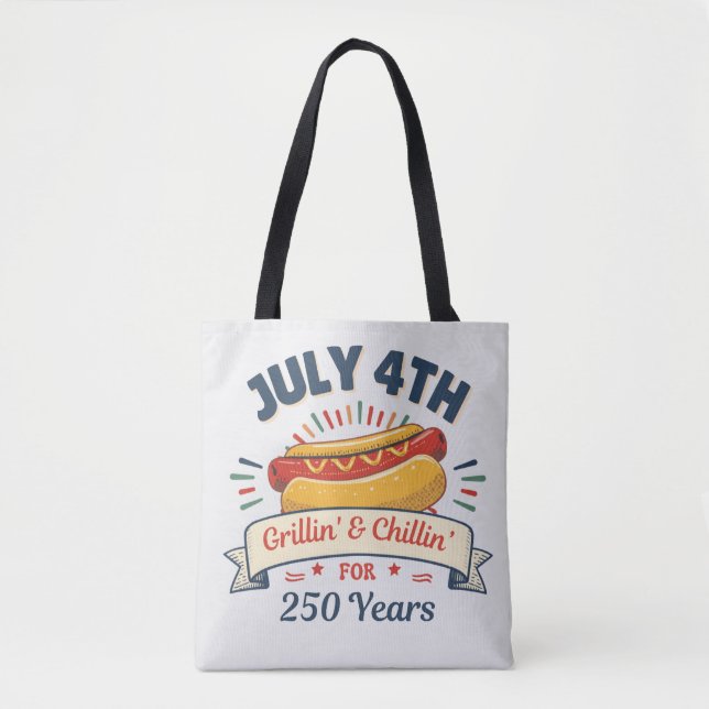 Bolsa Tote Dia da Independência 4 de Julho Único (Frente)