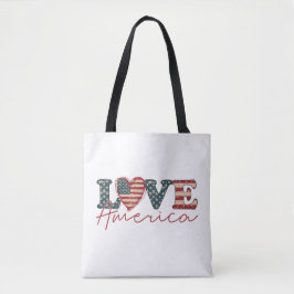Bolsa Tote Dia da Independência AMOR América
