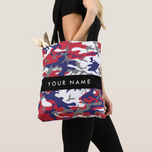 Bolsa Tote Dia da Independência Camuflagem Seu nome Personali