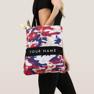 Bolsa Tote Dia da Independência Camuflagem Seu nome Personali
