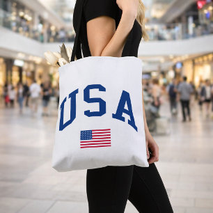 Bolsa Tote Dia da Independência Patriótico Bandeira Americana