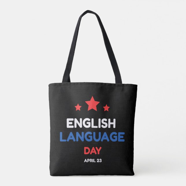 Bolsa Tote Dia da Língua Inglesa (Verso)