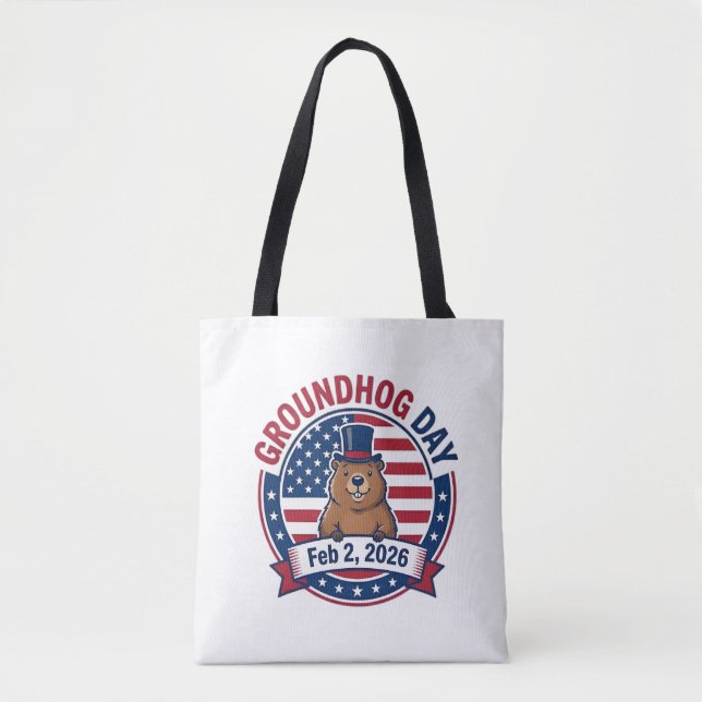 Bolsa Tote Dia da Marmota (Frente)