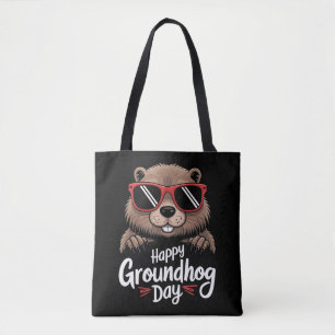 Bolsa Tote Dia da Marmota Legal Marmota   Fevereiro Divertido