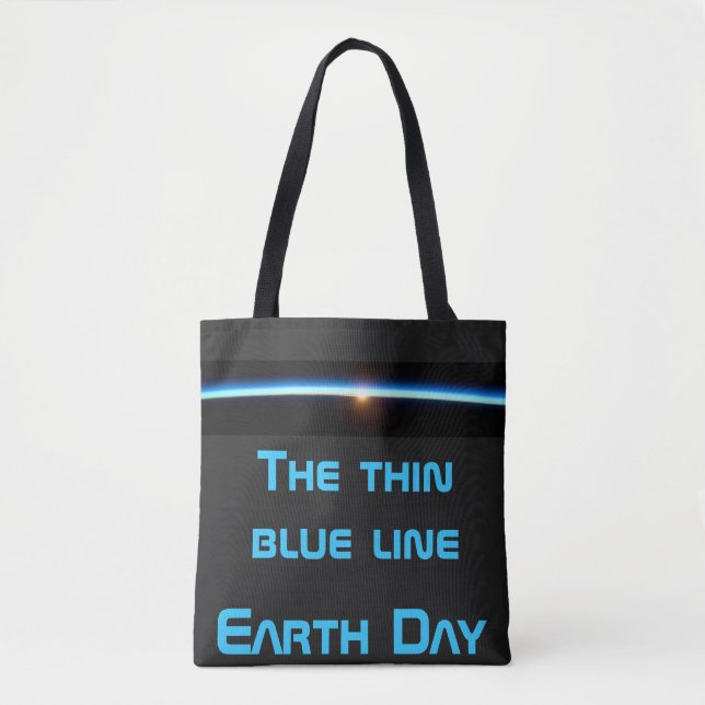 Bolsa Tote Dia da Terra - A tênue linha azul (Frente)