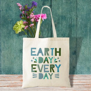 Bolsa Tote Dia da Terra todos os dias - Salve o planeta