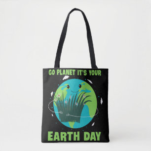 Bolsa Tote Dia da Terra: Vai Planeta É o Seu Dia da Terra