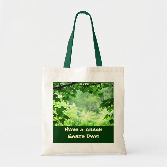 Bolsa Tote Dia da Terra Verde (Frente)