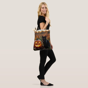 Bolsa Tote Dia das Bruxas. Gato