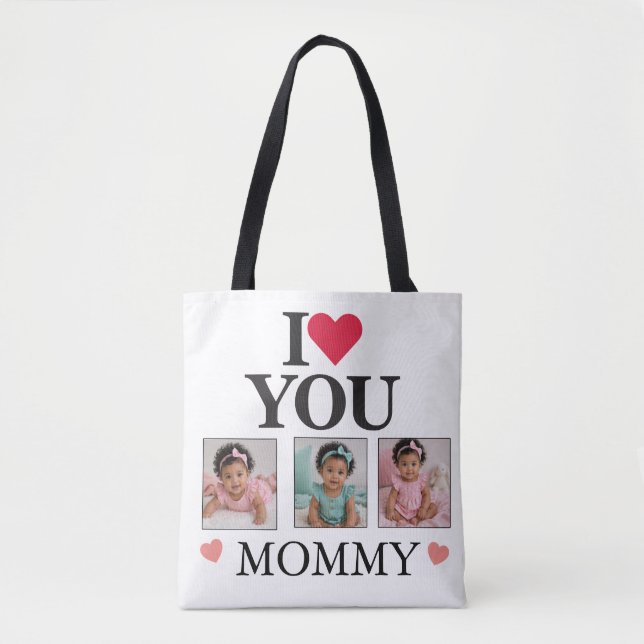 Bolsa Tote Dia das Mães 3 Foto Branco  (Frente)