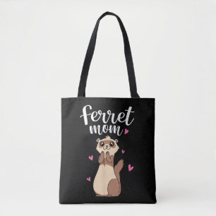 Bolsa Tote Dia das Mães Doninha Furão Mamãe Fofa Mulheres