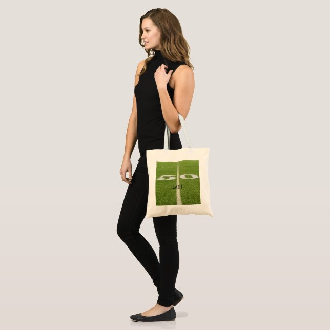 Bolsa Tote Dia de 50 Yard Line Green Field Game Day (Frente (modelo))