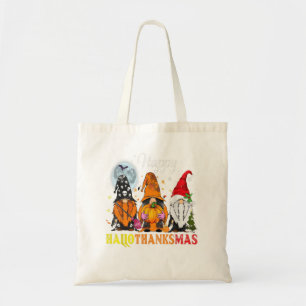 Bolsa Tote Dia de Ação de Graças dos Gnomos Happy Hallothanks