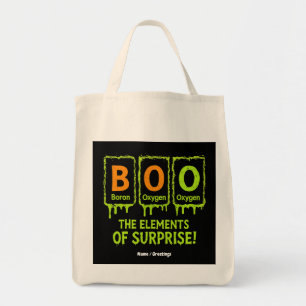 Bolsa Tote Dia de as Bruxas engraçado Boo Elements Science Su