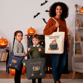 Bolsa Tote Dia de as Bruxas engraçado Capybara Witch Wizard C