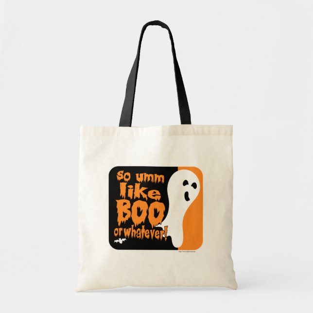 Bolsa Tote Dia de as Bruxas engraçado Ghost Caractere Qualque (Frente)