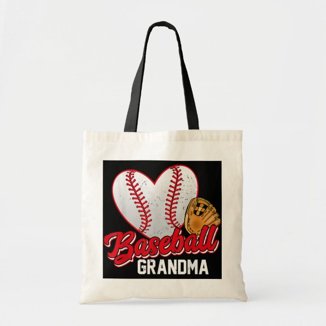 Bolsa Tote Dia de as mães Baseball Avó Baseball Lovers (Frente)