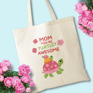 Bolsa Tote Dia de as mães Engraçado Turtley